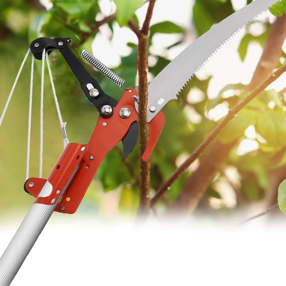 Lama per Sega, Forbici per Rami Alti 2 in 1 per Esterni Cesoie per Potatura Attrezzi da Giardino a Forbice Senza Asta 11,8 Pollici
