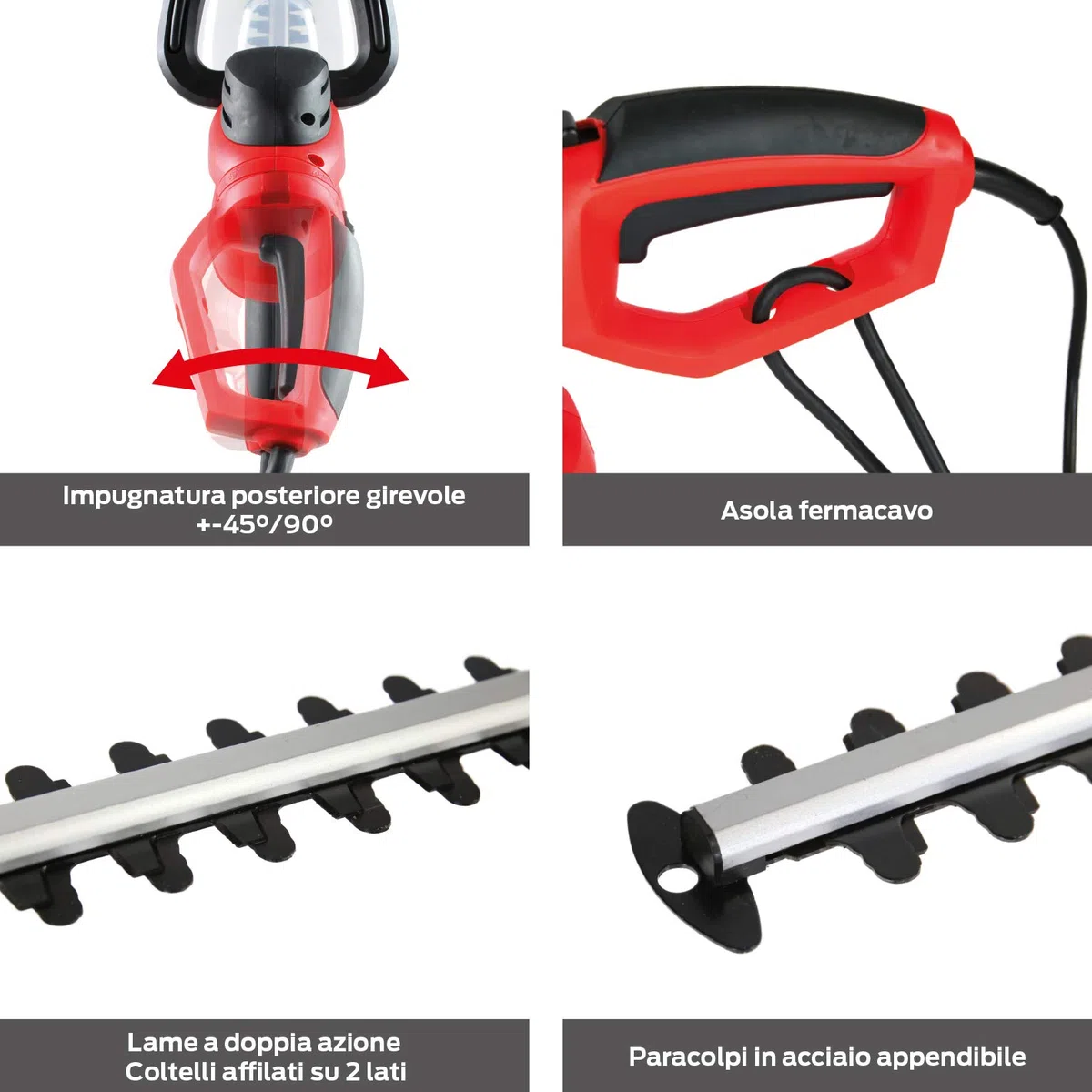 Valex 1493180 TAGLIASIEPI Elettrico Vancouver 166, 600 W, lama 61 cm