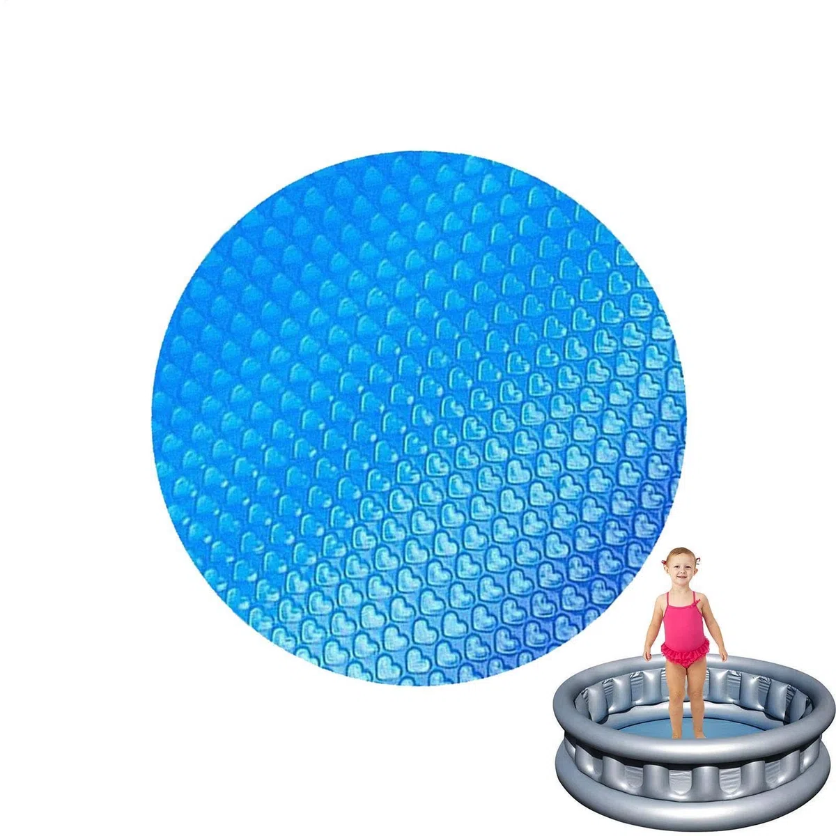 Copertura per piscina | Rivestimento per vasca da bagno con bolle – | Copertura per spa galleggiante a taglio libero – Coperta termoisolante per piscine sotterranee e fuori terra