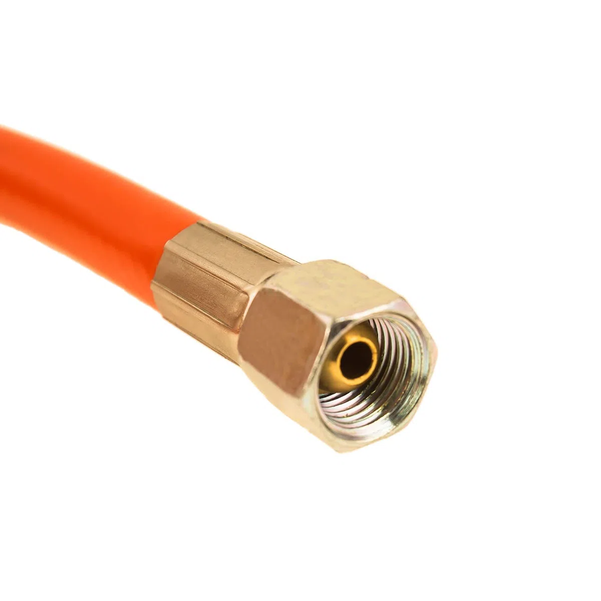 WELL GRILL Tubo del gas con riduttore di pressione, regolatore di pressione del gas 50 mbar + 1,5 m tubo del gas connettore a vite 1/4", filettatura sinistra, regolatore della pressione del gas