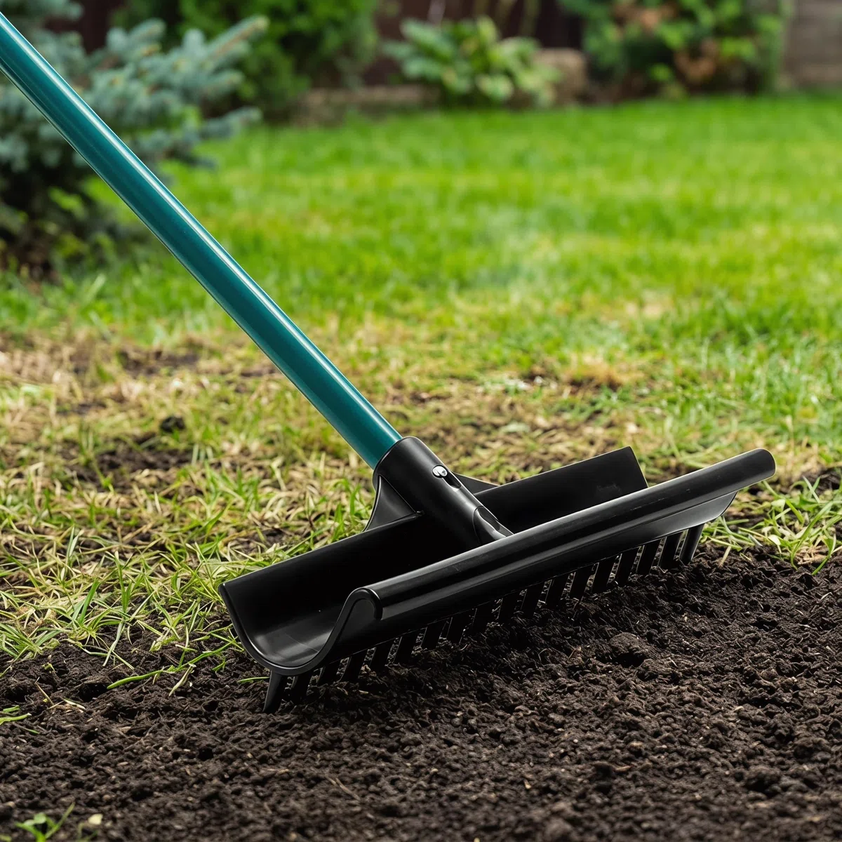 Rastrello bunker da golf, reversibile a forma di S, rastrello da giardino con manico in alluminio, per bunker di sabbia da golf, driving range, pulizia delle foglie del prato e manutenzione del
