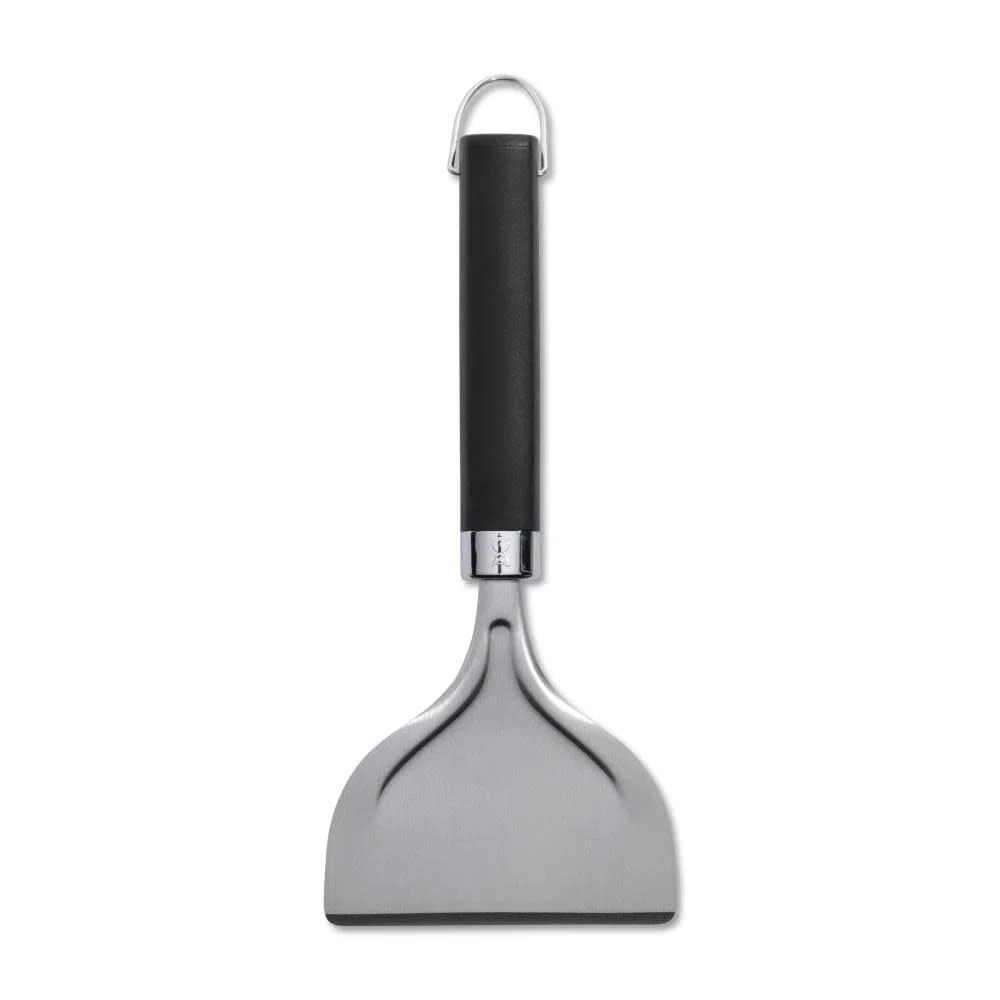 Raschietto per griglie Weber (6781), in acciaio inox, rimuove efficacemente grasso e sporco, ideale per la pulizia di griglie, manico ergonomico antiscivolo, lavabile in lavastoviglie - Argento (6781)