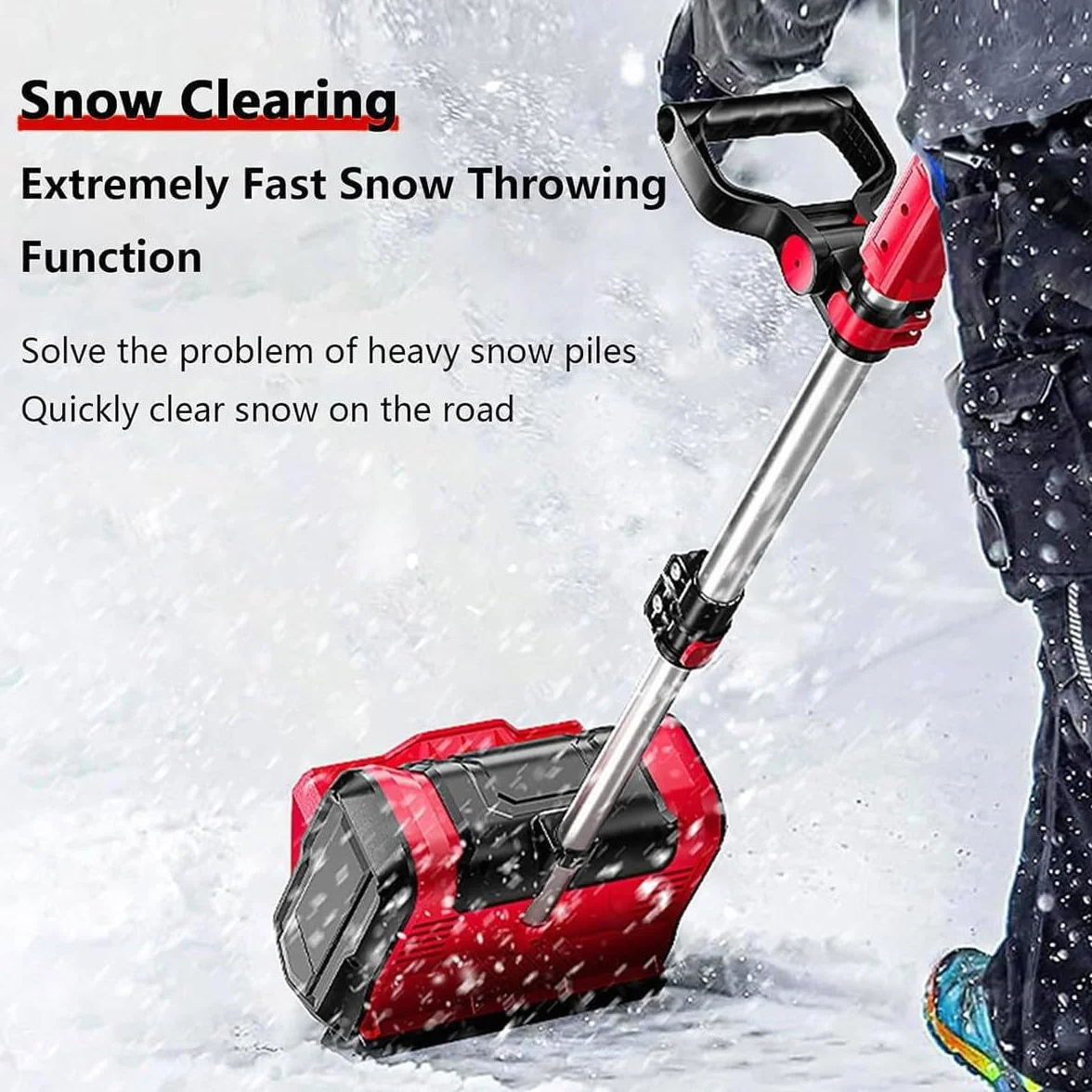 Pala da Neve Senza Fili, spazzaneve Elettrico a Batteria da 20 V, spazzaneve con direzione Regolabile, Batteria da 4,0 Ah e Caricabatterie rapido Inclusi, B