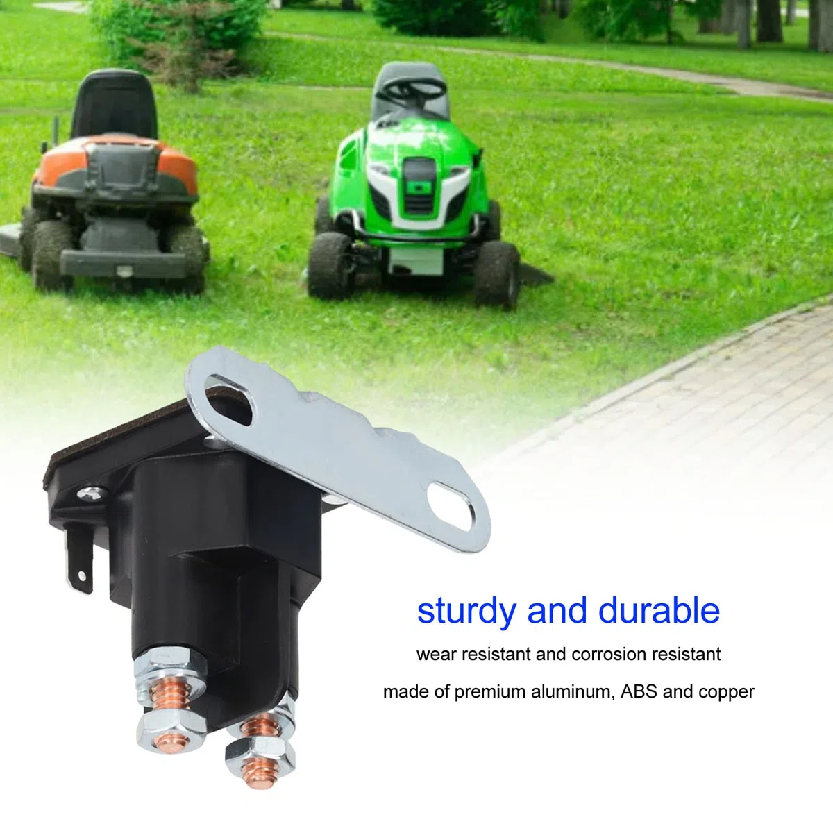 Alluminio ABS Rame DC 12V Relè di Avviamento Solenoide Trattorini Prato Accessori Parte di Ricambio per MTD 725 04439B