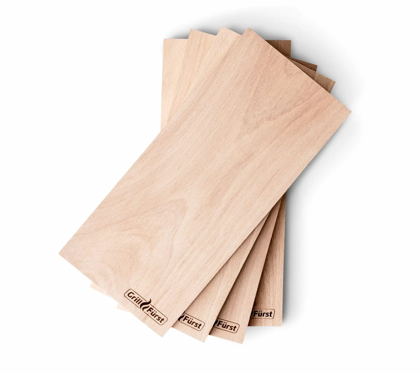 Grill Fürst Bastoncini di Assi in Legno di faggio 29 x 13 x 1 cm - Tavole di incenso in Legno per Un Gusto Speciale alla griglia - Tavola Legno per Affumicare Carne Pesce Verdura - Set di 4