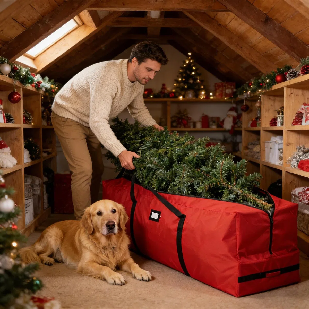 Sacco per Conservazione Albero Organizzatore Resistente Con Ruote E | Sacca Impermeabile Per Albero Di Natale Per Imballaggio, Trasloco, Abbigliamento, Casa, Soffitta, Garage E Vacanze