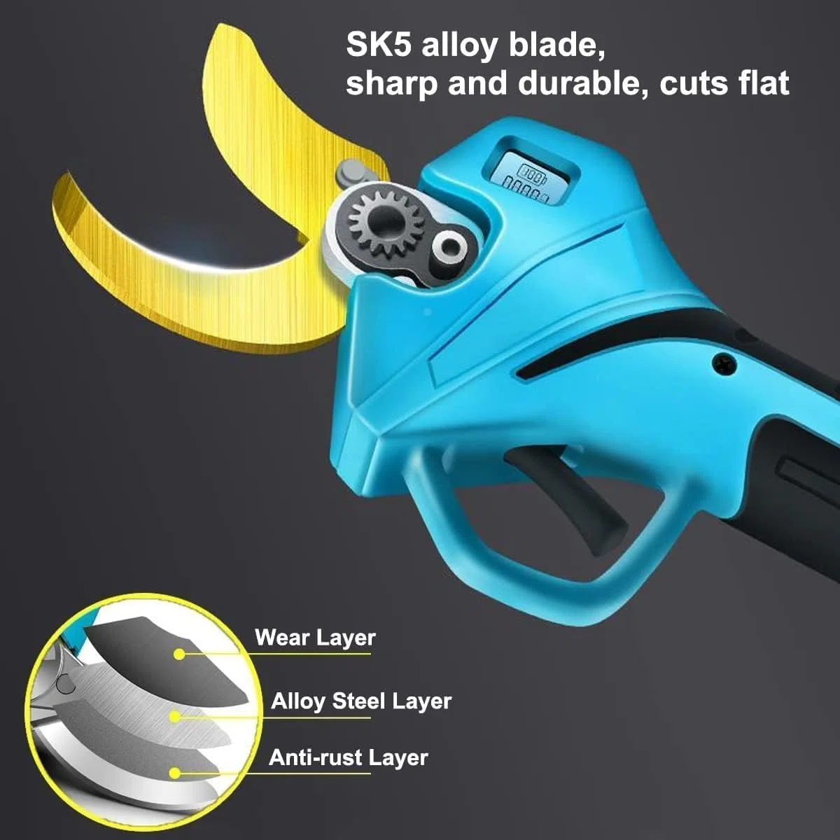 Cesoie da Potatura Elettriche, Potatore Elettrico con Palo Telescopico, Diametro di Taglio 40mm, Batteria al Litio Ricaricabile 2pcs, Kit Cespugli Forbici, per Il Taglio del Ramo Dell'albero