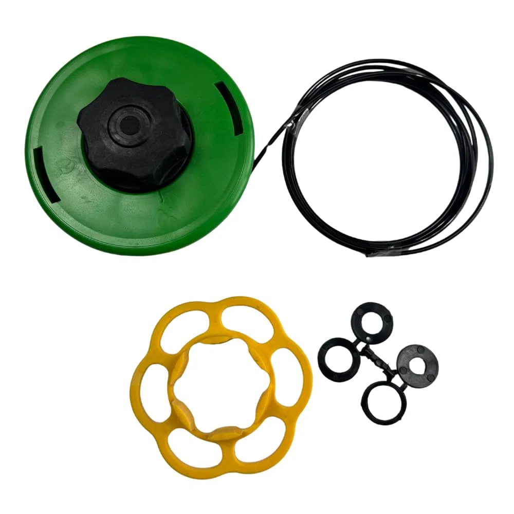Testina Filo batti e vai Universale per Decespugliatore Ø3 mm con Magic Key – Ricarica Rapida Senza Smontaggio Capacità 9 Metri Compatibile con macchine come Stihl Husqvarna Echo efco