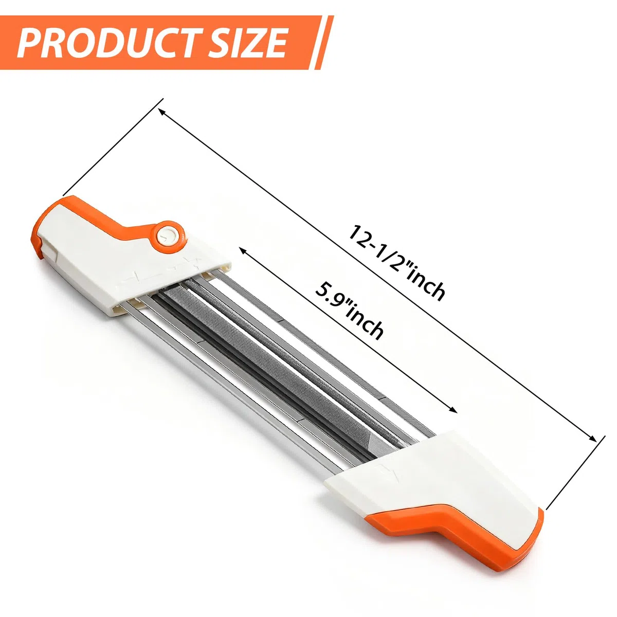 Affilatrice per motosega 2 in 1 per catene con passo da 0,325 cm, strumento di affilatura per motosega con lima da 4,8 mm, compatibile con catene per motosega Stihl 40,6 cm/45,7 cm/50,8 cm, ricambio