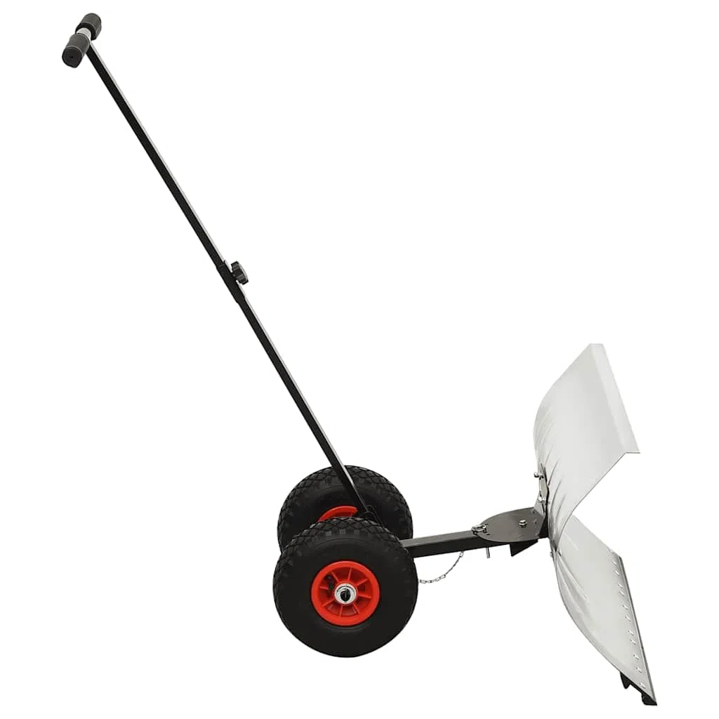 Pala da neve manuale con ruote, pala da neve rimovibile, per auto, neve, campeggio, ingresso, giardino