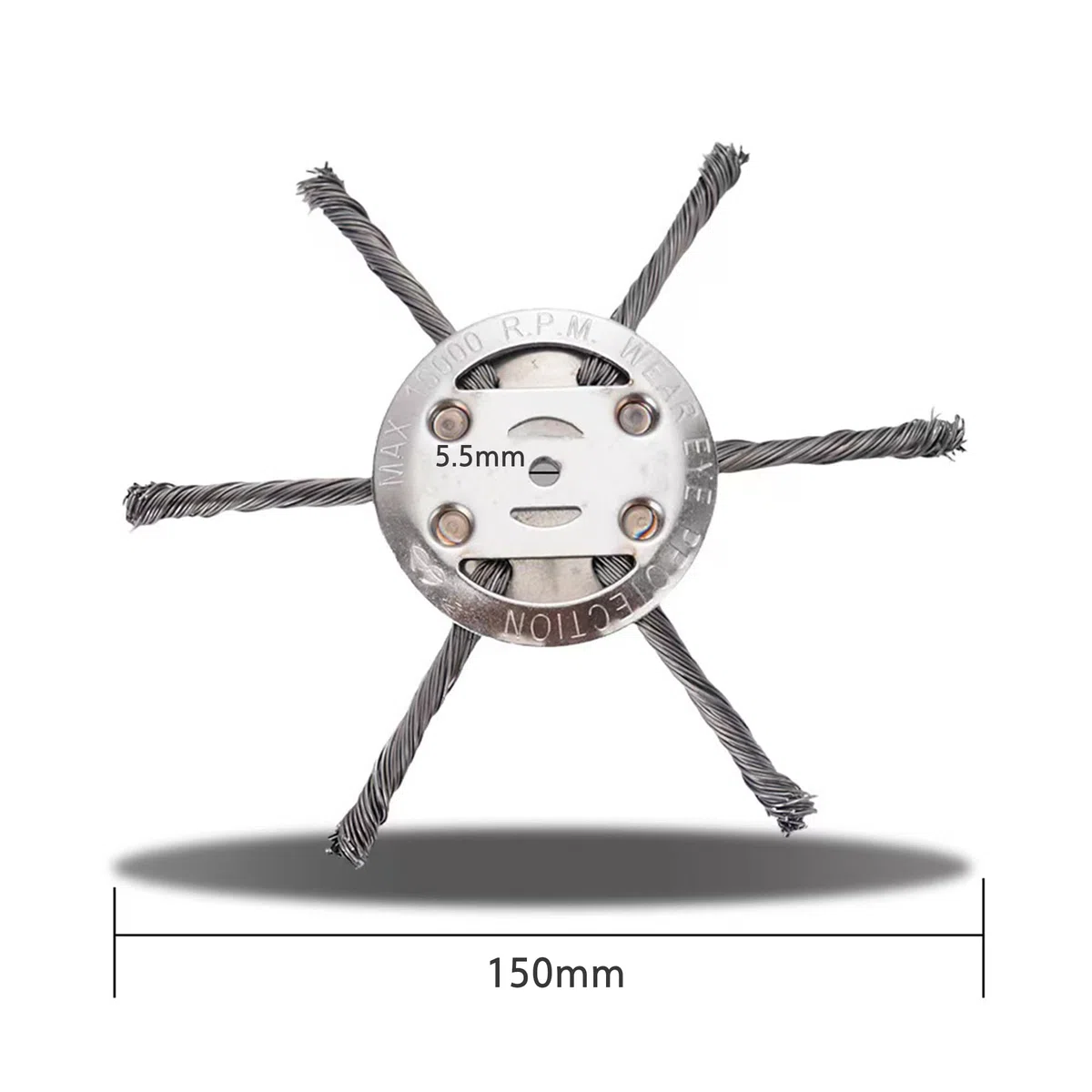 AGSYFFD 2 testine per decespugliatore a filo metallico, attacco universale da 150 mm, testa in filo annodato resistente, con accessori di installazione per decespugliatori da giardino senza fili (6