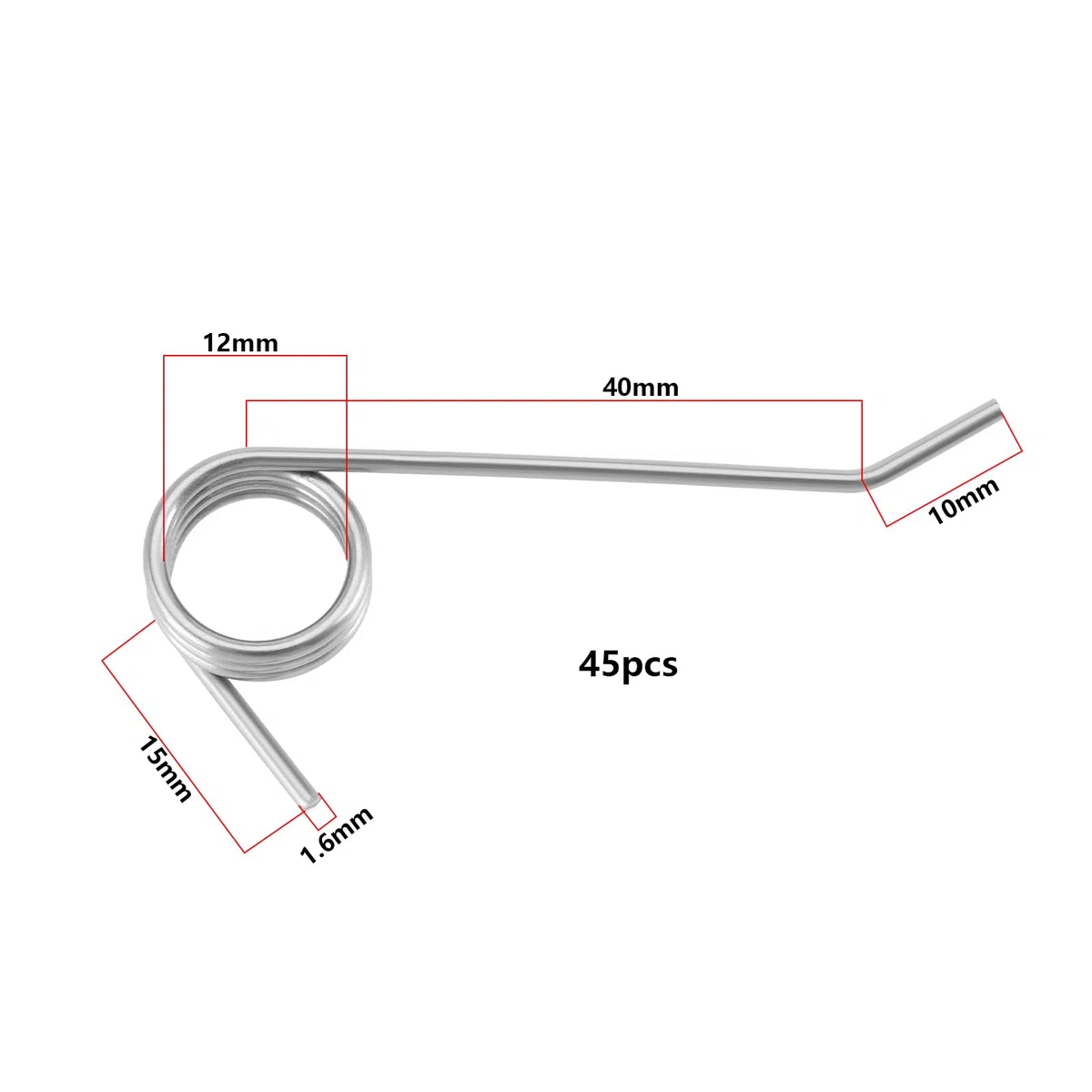 OTOTEC Scarificatore elettrico a molla scarificante per ventole, in acciaio inox, 45 pezzi, compatibile con scarificatore LIDL Parkside PLV1500A1 PLV1500B1 PLV1500C1