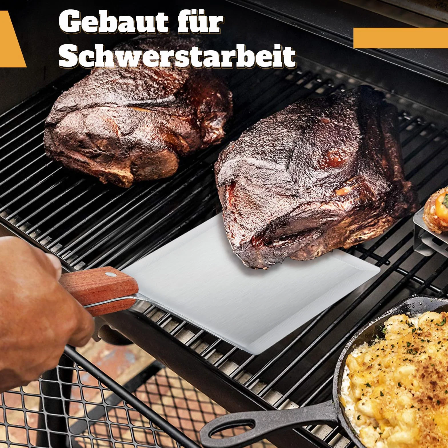 PURPLEBIRD Set di Spatole per Griglia in Acciaio Inossidabile, Set di Spatole per Plancha con Grande Spatola per Grigliare per Hamburger Schiacciati, Regali per Grigliate per Uomo