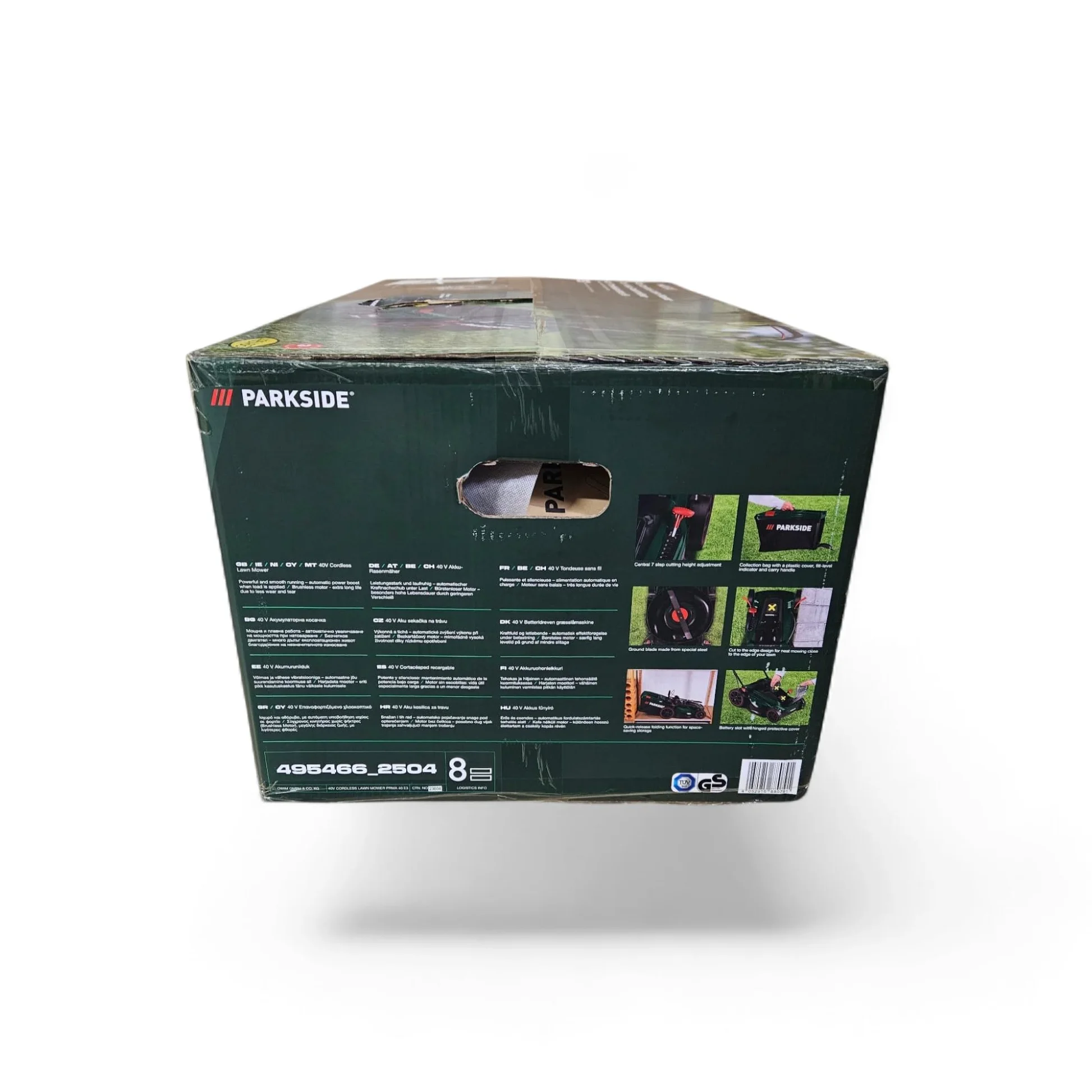 Parkside PRMA 40-Li C1 - Tosaerba a batteria, 40 cm, 2 x 4 ah, motore BRUSHLESS