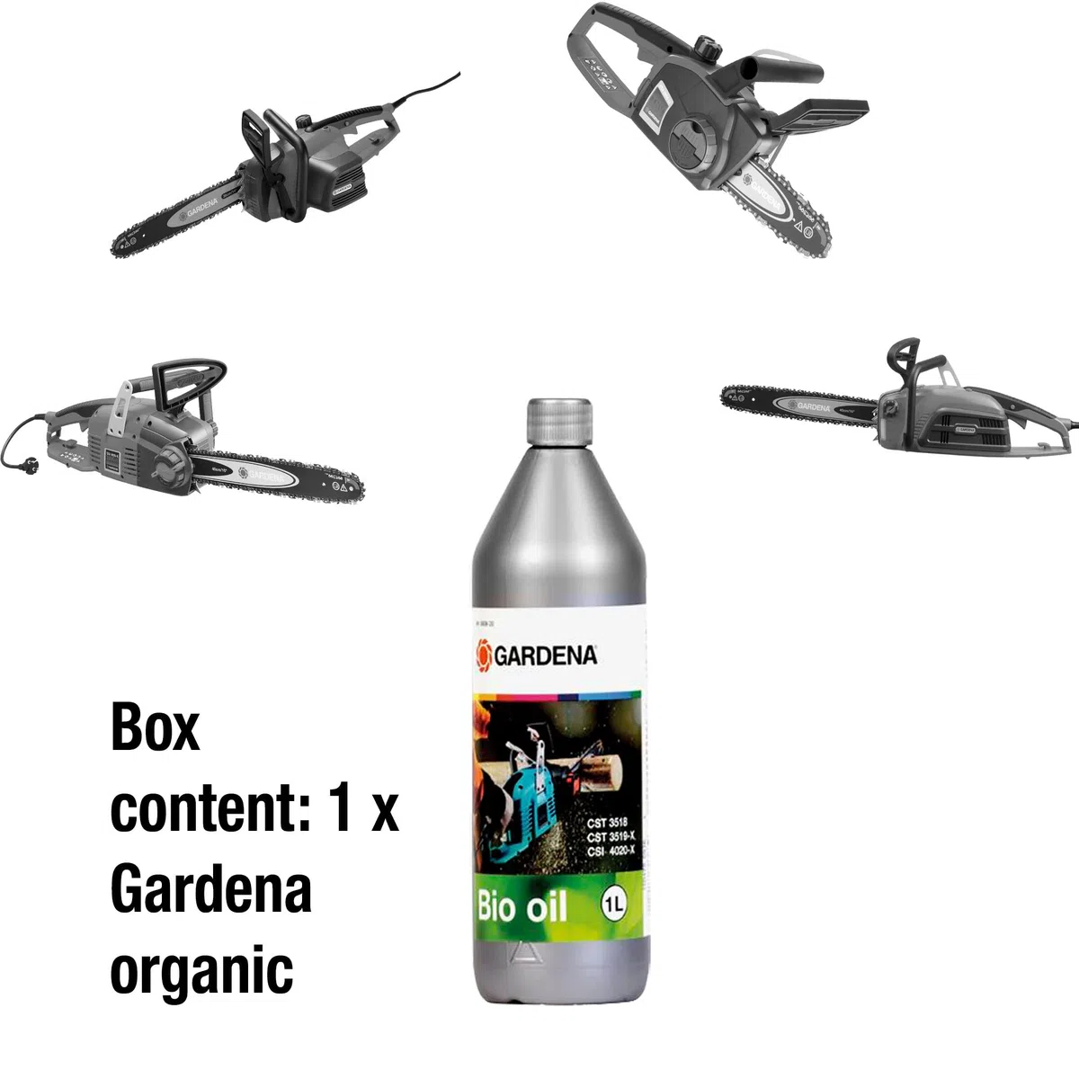 Gardena Olio per catene bio, 1l: Olio per motosega per la lubrificazione della motosega (6006-20)