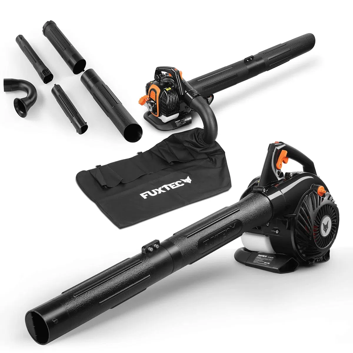 Soffiatore/aspirafoglie a benzina professionale FUXTEC 3in1 FX-LBS126P soffiaggio - aspirazione - trituratore - sacco raccolta, 26cc, 0,7kW, motore EU2 sistema antivibrazione - velocità aria 62,7m/s