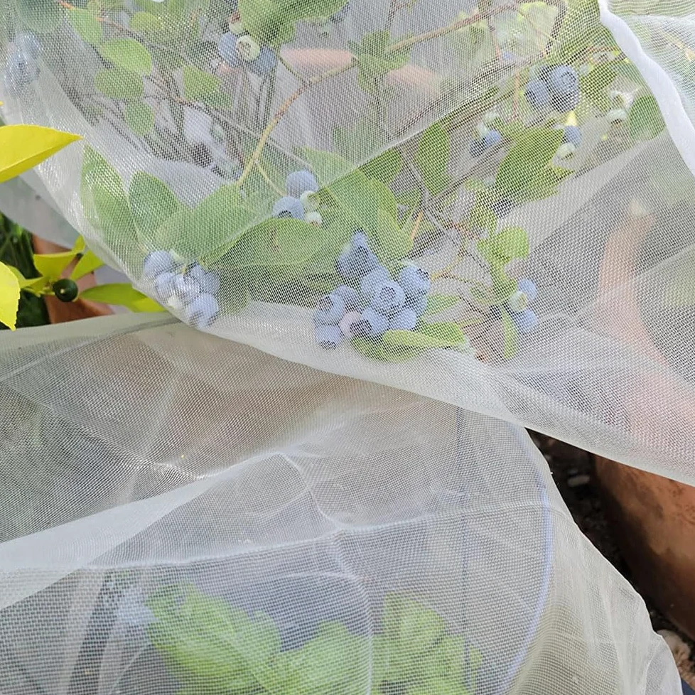 Rete Per Insetti da Giardino 3x3 Metri | Tessuto a Maglia Bianca di Diverse Dimensioni, Zanzariera Per la Protezione di Frutta e Verdura | Barriera Insetti Per Fragole, More e Piante di Bacche