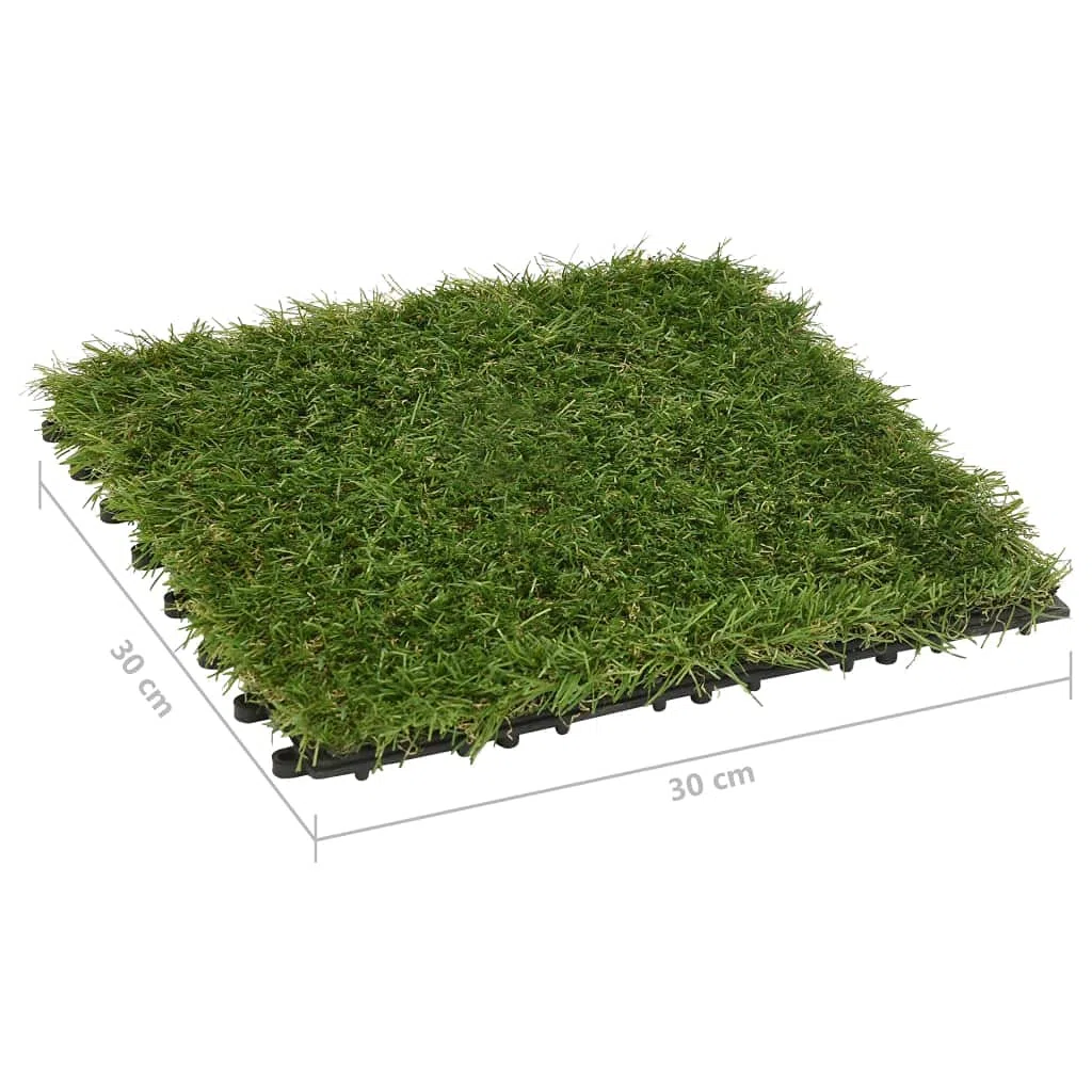 vidaXL Piastrelle in Erba Sintetica 22 pz 30x30 cm Verde