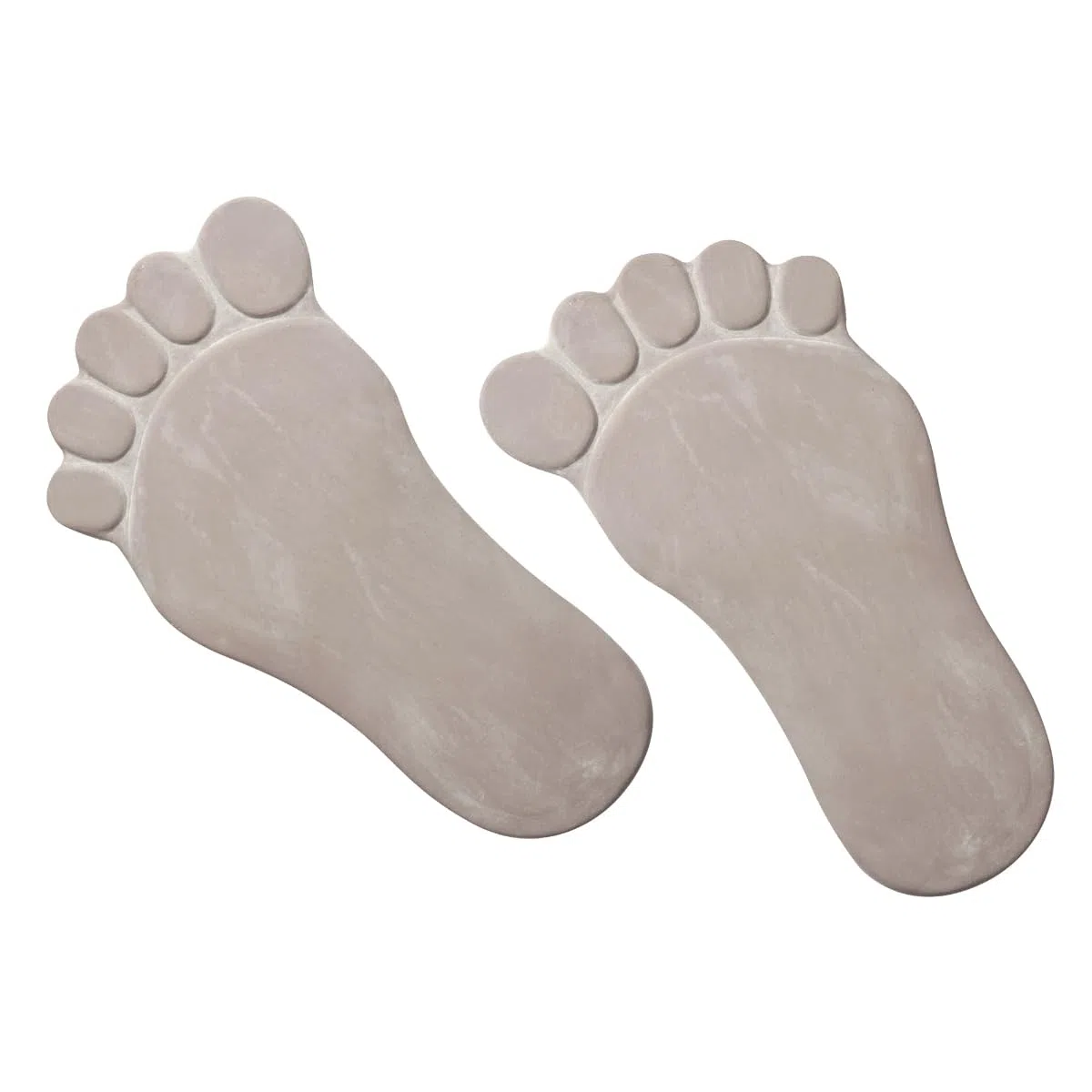 matches21 XXL pietre grosse impronte di piedi 2 coppie (4 pz.) piastrella di calcestruzzo pietre per il giardino 35 x 20 cm pietre decorative.