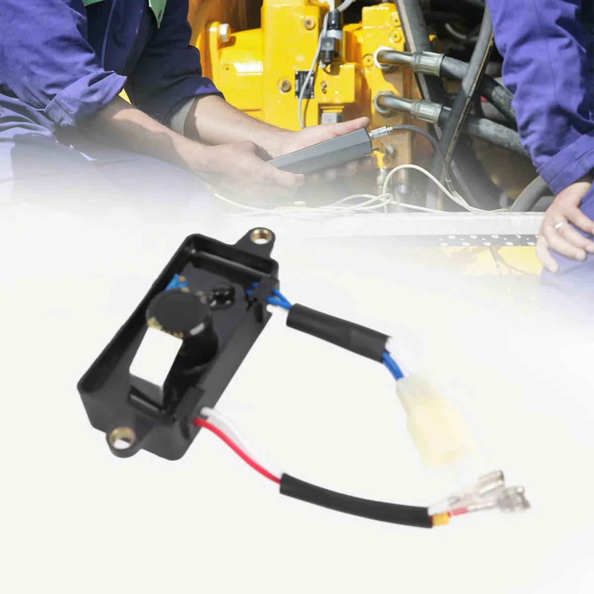 AVR - Regolatore di tensione universale per generatore da 1-3 kW e generatore di corrente, 2,8 KW, stabilizzatore automatico della tensione, 6 pin 10 cm, distanza tra i fori 220 μF 250 V (da -40 ℃ a +