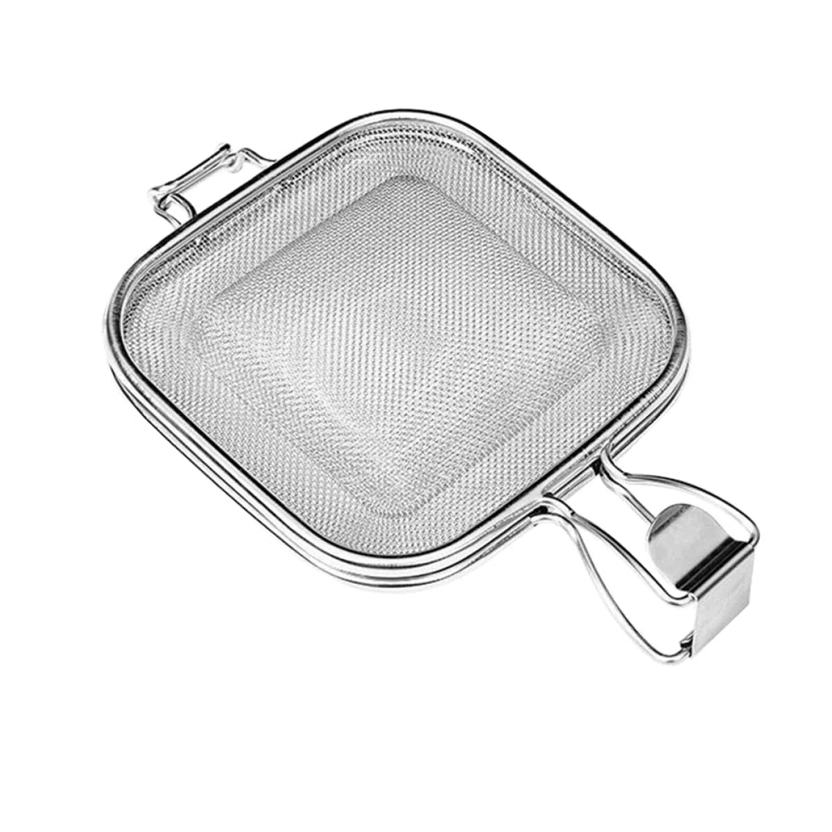 Pinza da Cucina in Acciaio Inossidabile Rete per Cottura Arrosto e Bordo Arrotondato, per Tostare Pane e Verdure Asciutte