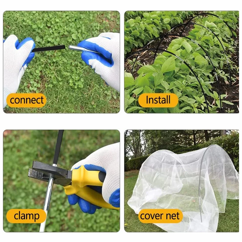 HIQE-FL Tunnel Rialzati,3X10M,Rete di Protezione dagli Insetti,Set Rete Protezione da Giardino,Tunnel da Giardino,Teli Protettivi per Piante Tessuto,Reti Protettive da Giardino
