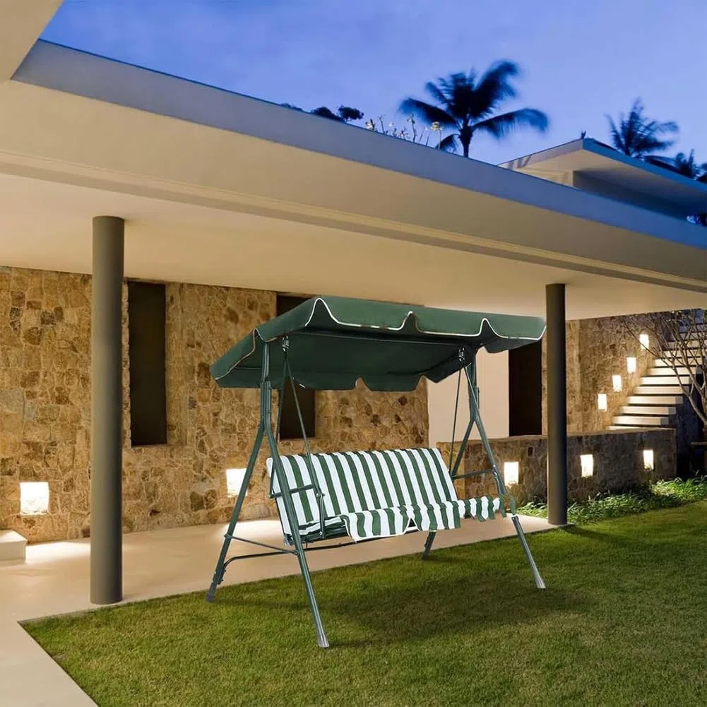 Copertura impermeabile di ricambio per dondolo da giardino a 2-3 posti, resistente ai raggi UV, colore beige, 190 x 120 x 15 cm, perfetta per amache