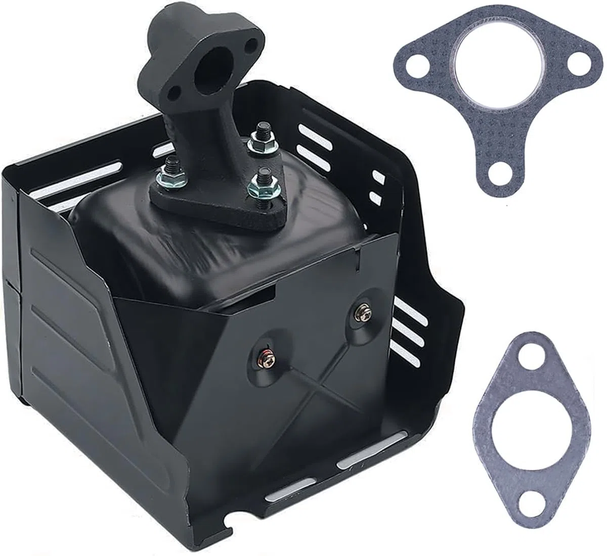 Marmitta Scarico per Honda GX390 GX340 13HP 11HP Motore, ADEFOL Scarico con Tubo + Guarnizione Ricambi per Motori a 4 Tempi Valvole di Scarico Accessori Marmitta Silenziatore
