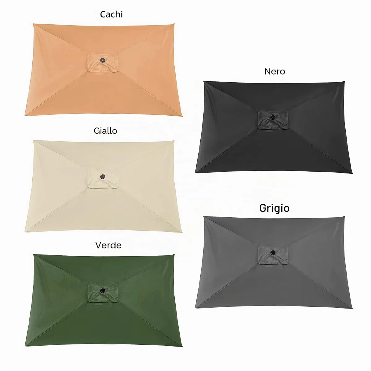 Tenda di ricambio rettangolare in tessuto per terrazzo, tavolo da mercato, ombrellone robusto e spesso, per balcone, terrazza, area erba, bar (solo 3 x 2 m), beige, 2 x 3 m