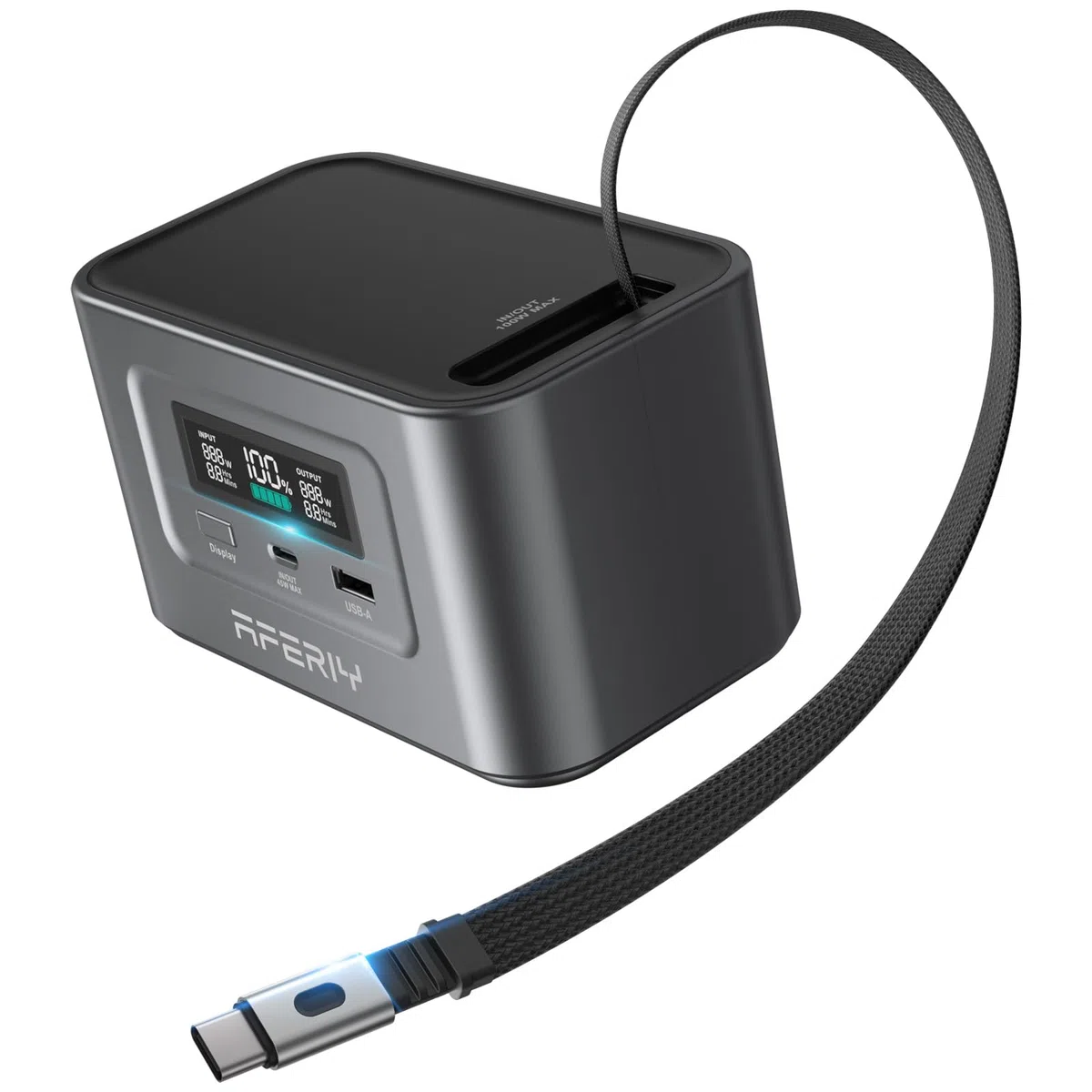 AFERIY Nano100 99,2Wh Power Station Portatile 31000mAh Centrale Elettrica Ricarica Rapida Generatore Solare Batteria LiFePO4 Stazione di Alimentazione 145W Max Per Casa Campeggio Emergenze Viaggi