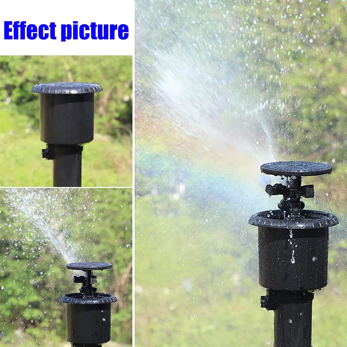 Irrigazione Dripper Irrigazione Giardino Spruzzatore Pressione Acqua 360 Gradi Rotazione Irrigazione Pop-up Testa Spruzzatore 1/2 "3/4" Spruzzatore Integrato Prato