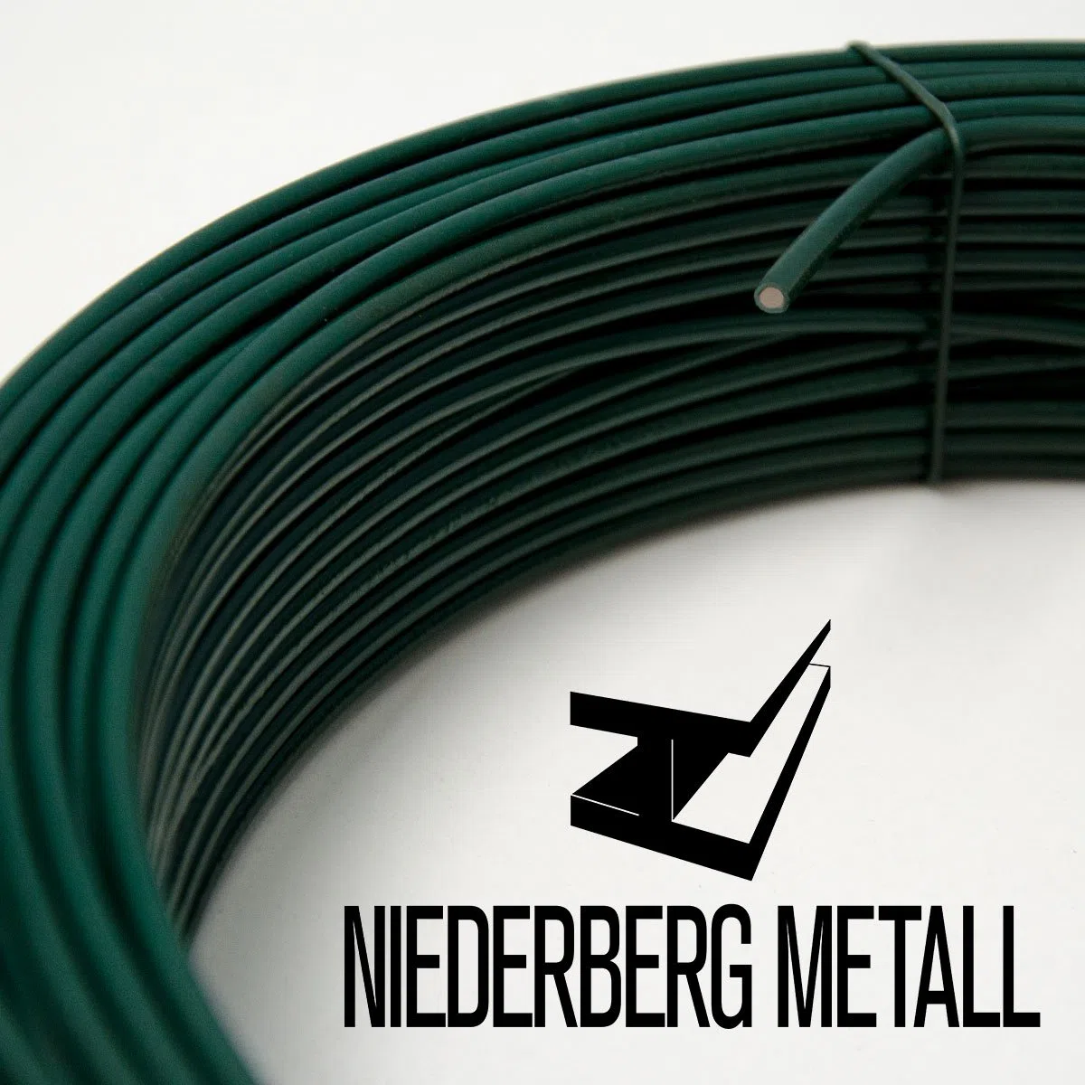 Cavo metallico rivestito di plastica Ø3,8mm lungo 70m rotolo di filo di ferro ricoperto di PVC | Verde