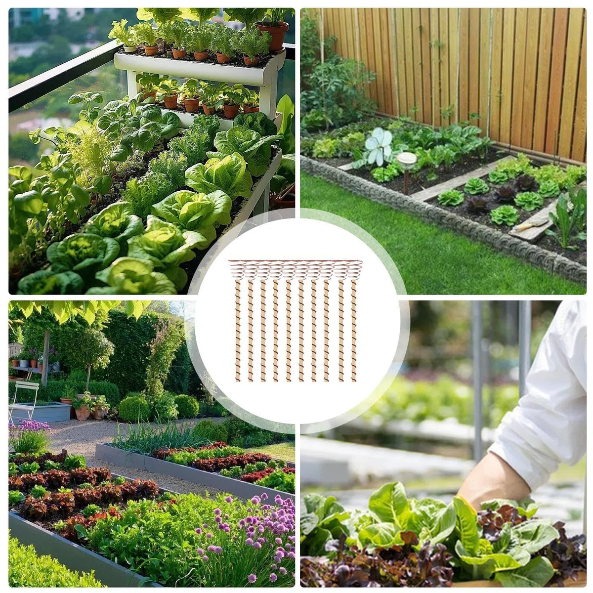 Antenna in Rame per Elettrocoltura | Aste per Elettrocoltura da 35 cm - 10 pezzi lunghi di da Giardino e Bobine in Rame per le Piante, Attrezzi da Giardino - per SuppPiante da e