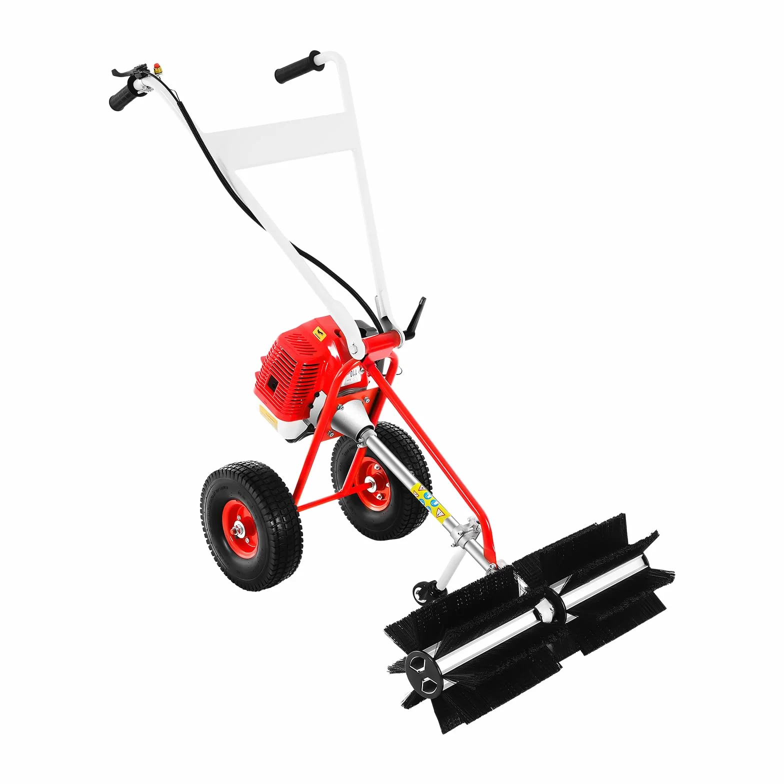 Spazzaneve a benzina, 43cc con ruote, spazzaneve a benzina, spazzaneve con 60 cm di larghezza e occhiali di protezione, kit spazzatrici per erba artificiale, strade