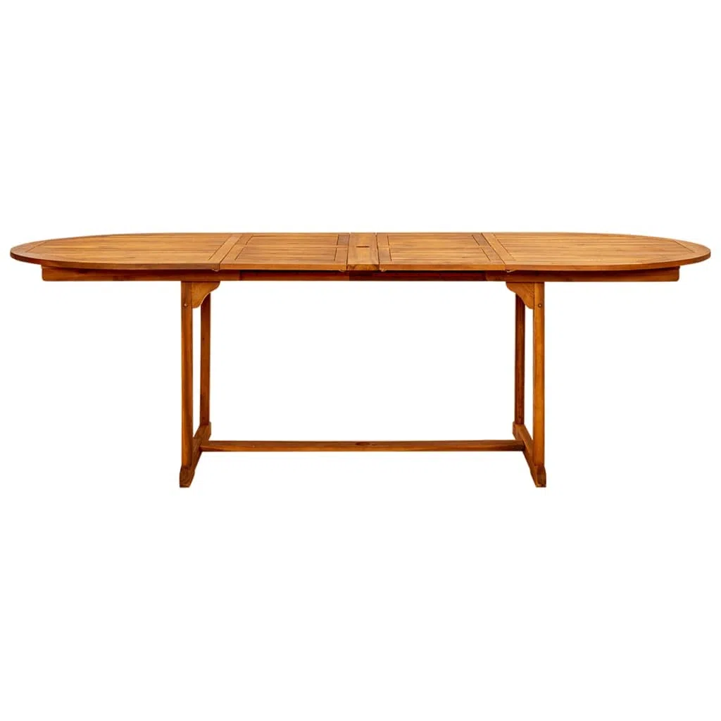 Tavolo da giardino in legno di acacia massiccio, allungabile (160-240) x 100 x 75 cm, superficie trattata ad olio, resistente alle intemperie, durevole, per esterni