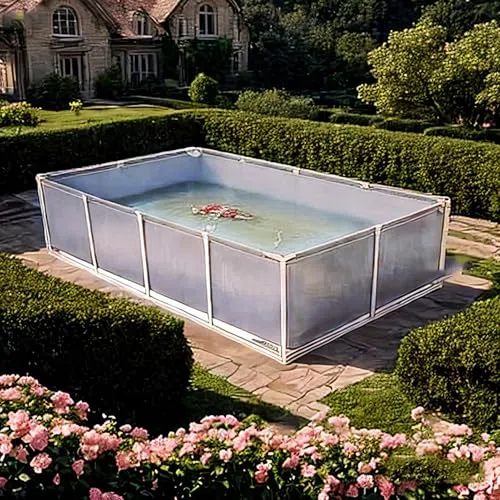 Piscina fuori terra con telaio in acciaio per divertimento all'aperto in famiglia, montaggio facile e toppa di riparazione inclusa