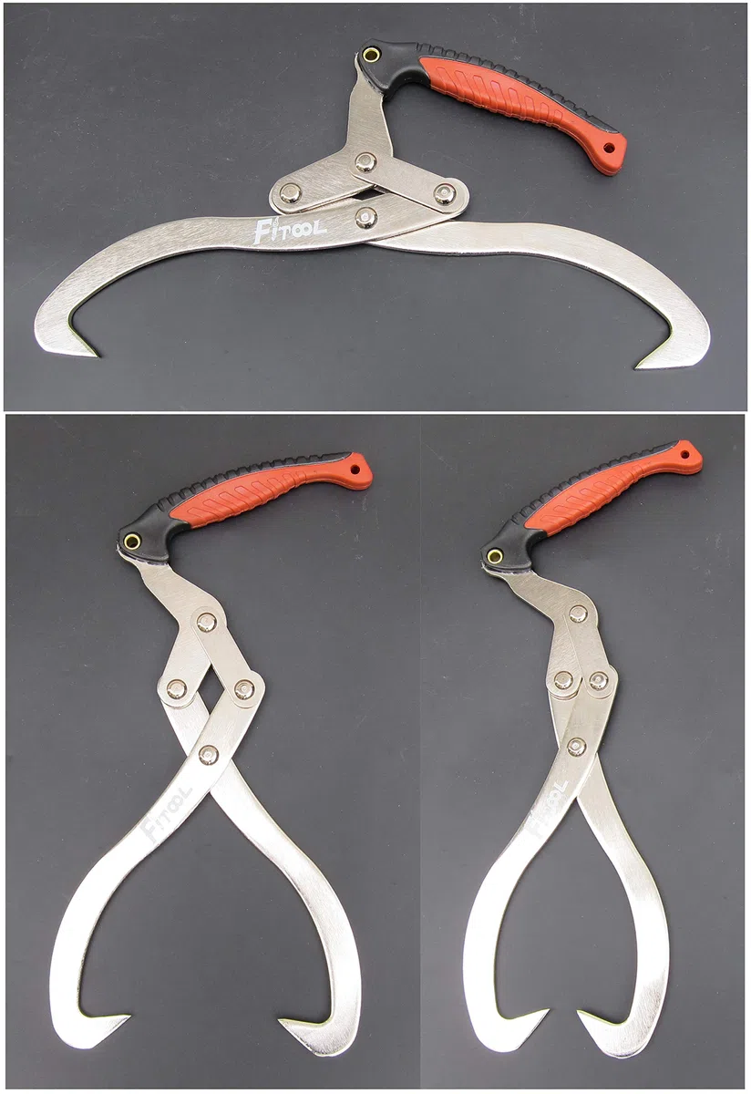852942 Pinze per legna da 30 cm, pinza per legna, gancio per sollevamento legna, pinze per legna per sollevare tronchi, lunghezza totale 44,7 cm