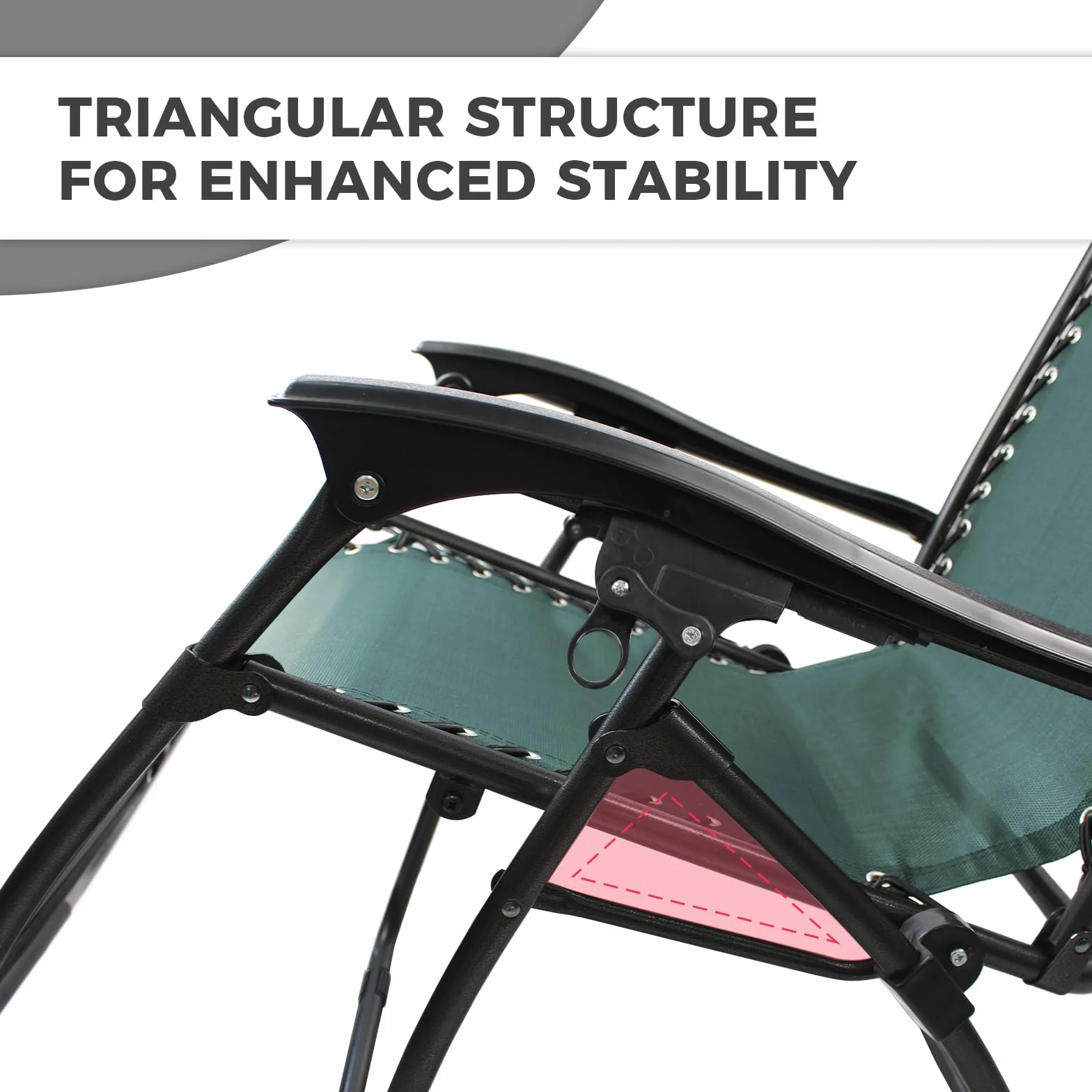 Sotech Todeco Sdraio Per Giardino, Sedia Pieghevole A Gravità Zero, Verde | Textilene resistente, cuscino incluso, carico massimo 100 kg, struttura in acciaio, sdraio da giardino