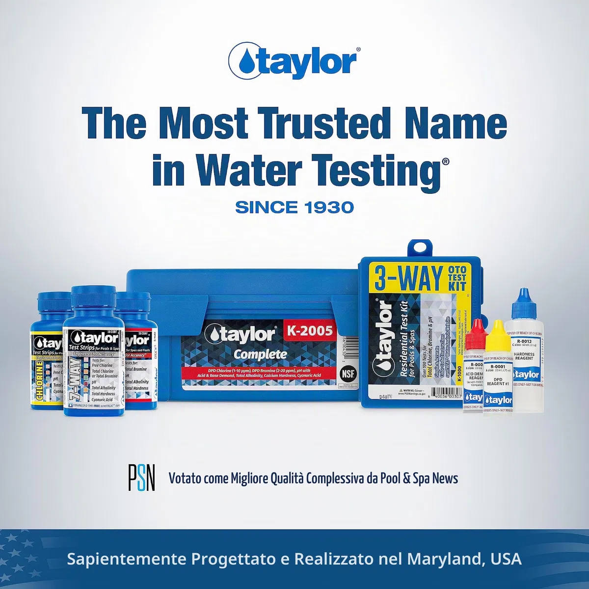 NEW TAYLOR K-2006 Complete Swimming Pool/Spa Test Kit FAS-DPD K2006 Chlorine