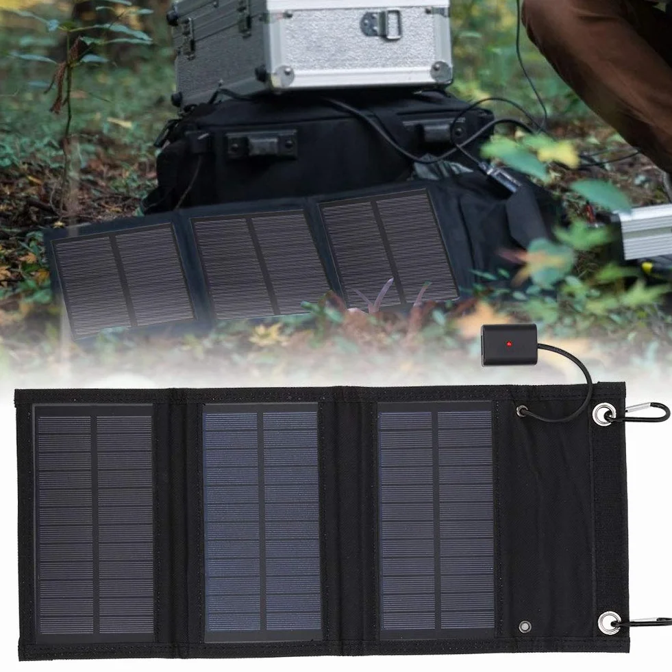 Pacchetto pieghevole del pannello solare portatile da 15 W,energia solare impermeabile Alimentazione mobile per laptop Batterie per auto Carrelli Agricoltura Turismo Lampioni solari ecc, Pacchet