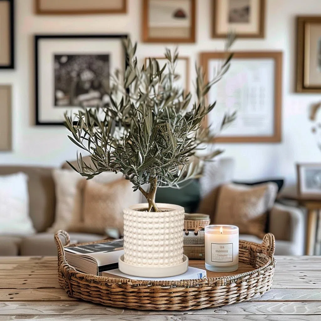 Oairse Vaso per piante in ceramica, 15 cm + 11 cm, con fori di drenaggio, vasi da fiori bianchi, design con perline, vasi decorativi per interni, per cactus, serpente, pianta d'appartamento