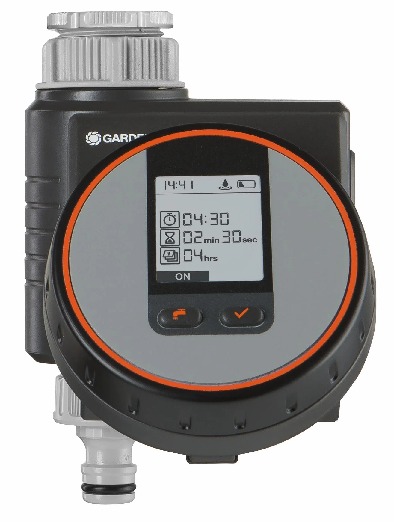 Gardena Programmatore per Irrigazione a Batteria FLEX: per Micro Irrigazione Automatica a Goccia di Piante in Vaso su Balconi e Terrazzi, per Rubinetti da 26,5 mm e 33,3 mm (1890-20)