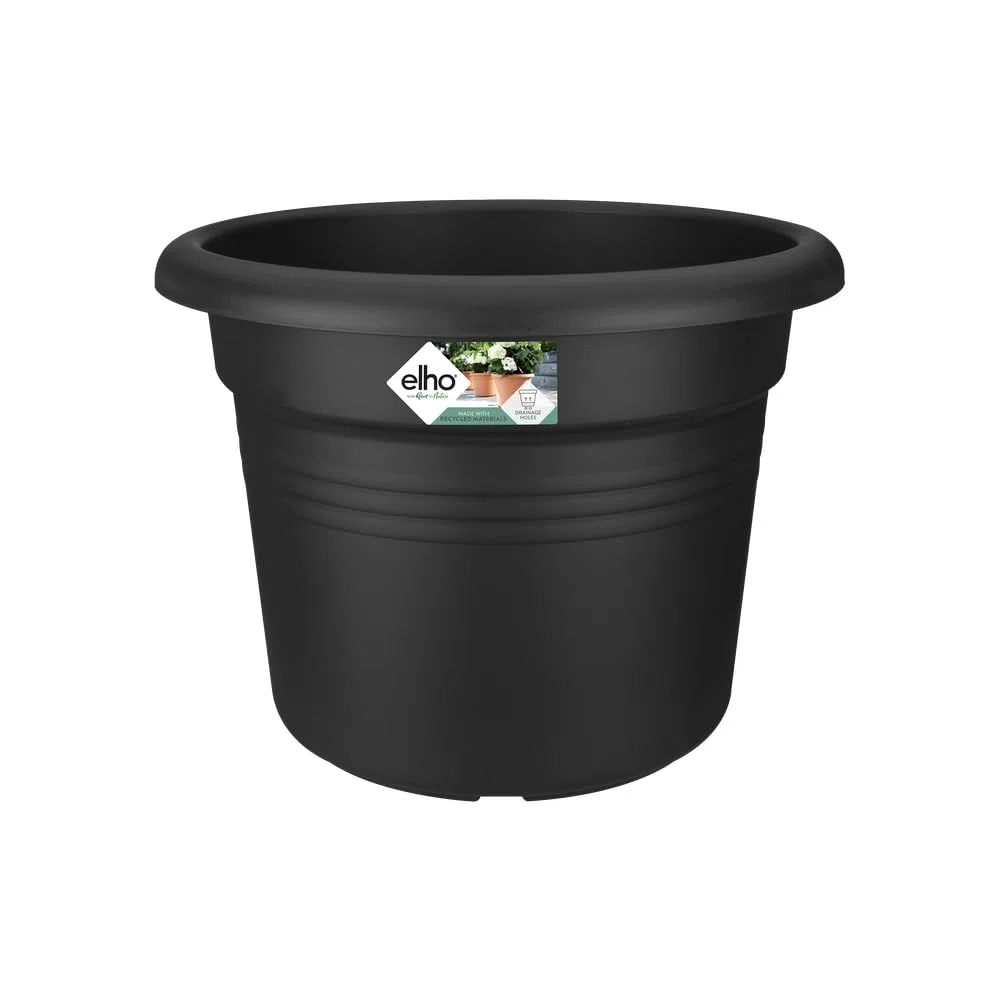 Elho Green Basics Cilinder 65cm Vasi per Piante - Living Black | ∅ 64 x A 48.5 cm | Adatto per uso esterno