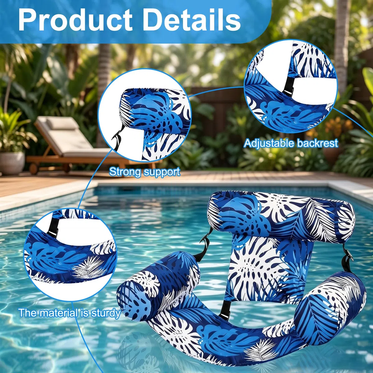 2 pezzi Sedia Galleggiant Gonfiabile, Sedia Gonfiabile da Piscina, Gonfiabili Per Piscina Adulti, Poltrona Piscina, per spiaggia, fiume, estate, interni, esterni e relax