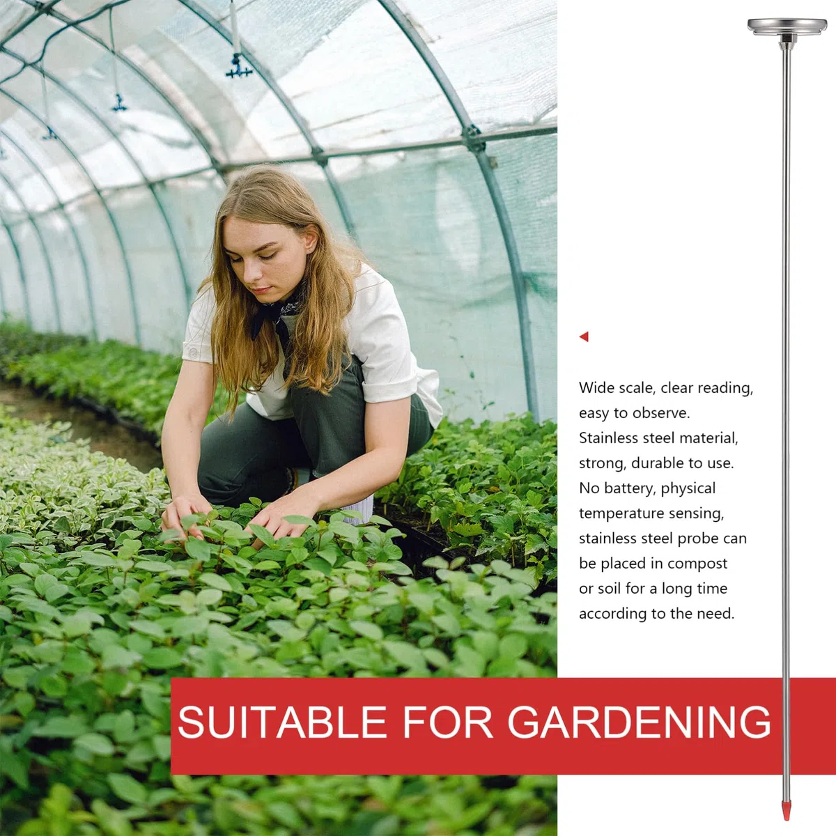 BESPORTBLE 3 Termometri Per Terreno Con Sonda Di Temperatura Per Giardinieri E Compostatori Domestici