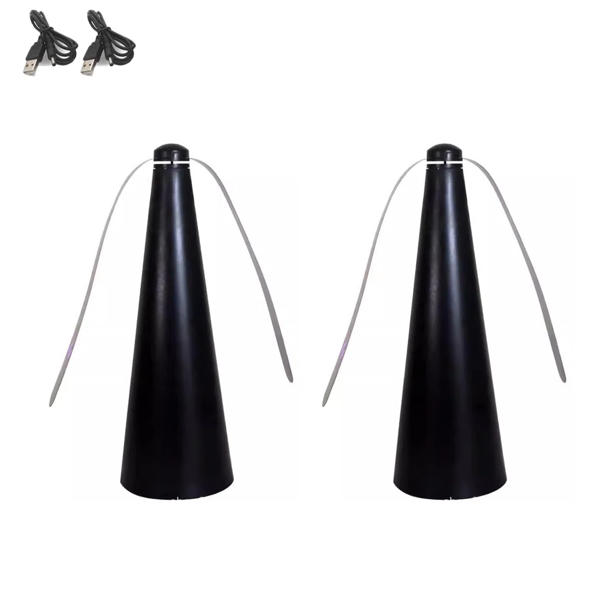 Repellente per Mosche, 2 x Ventilatore Repellente Portatile da Tavolo, Scacciamosche Elettrico con Gancio, Ventilatore Anti Mosche, Scaccia Mosches da Cibo.