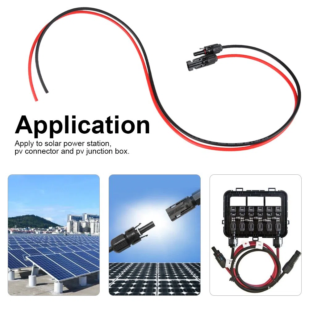 Cavi di Prolunga Solare 5 Piedi con Connettori Maschio/Femmina IP67, 6mm², per Pannelli Fotovoltaici, Inverter e Regolatori, Facile Installazione, Impermeabile, -40℃ a +105℃