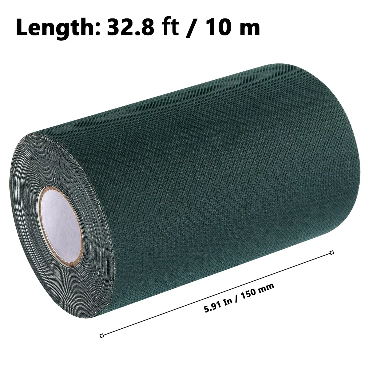 MUKLEI 2 rotoli di nastro artificiale per erba artificiale, 15 cm x 10 m, nastro adesivo per giunzione del prato artificiale, nastro adesivo per legare o fissare tappeti, tappeto erboso, verde scuro