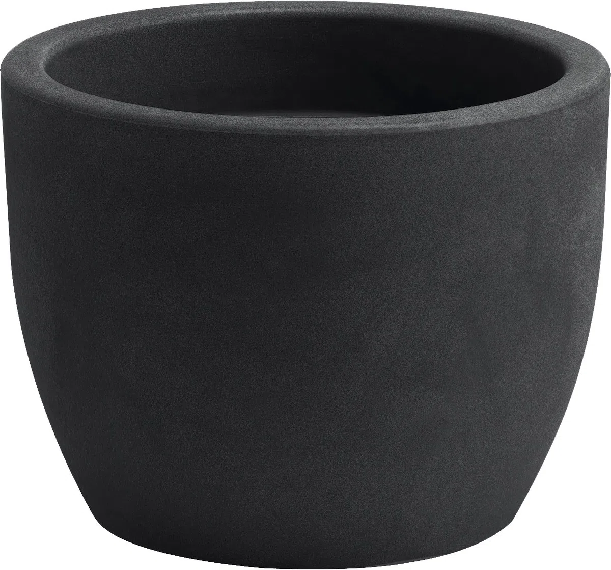 Nicoli Vaso Hera Matt in resina opaca per interni ed esterni, design moderno resistente a urti e raggi UV, ideale come vaso decorativo da giardino o terrazzo, Ø 50 cm, ANTRACITE