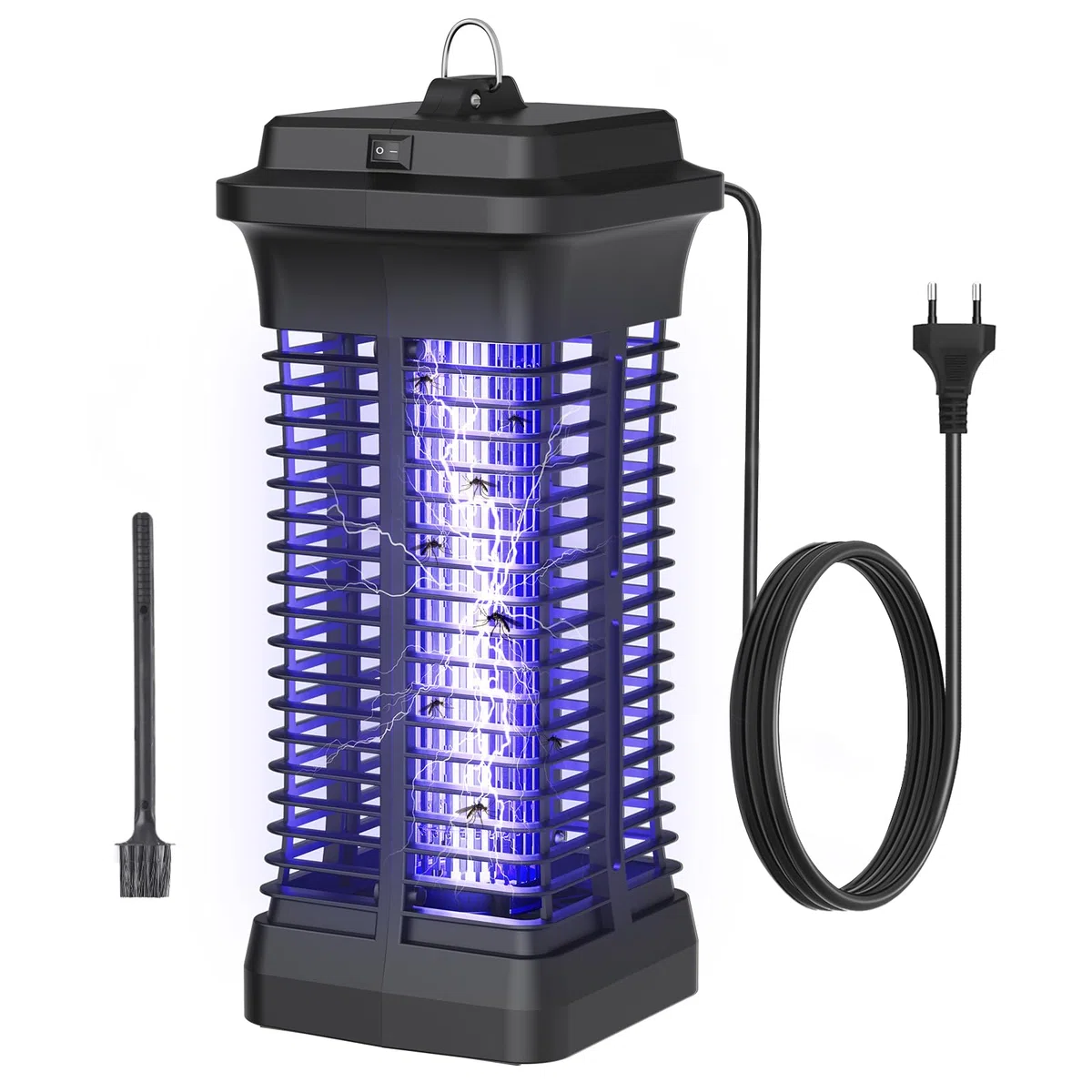 Lampada Antizanzare Elettrica 6W, Zanzariera Elettrica UV 1000V per Interni, Ammazza Zanzare e Mosche Silenzioso, Trappola per Insetti per Camera da Letto, Cucina, Ufficio